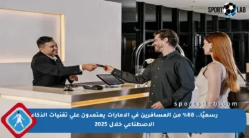 رسميًا.. 68% من المسافرين في الإمارات يعتمدون على تقنيات الذكاء الاصطناعي خلال 2025